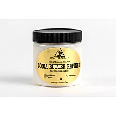 Manteca de cacao ultra refinada orgánica natural cruda grado a prime 4 oz