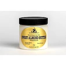 Mantequilla de almendras dulces prensado en frío orgánico de primera calidad fresco puro 4 oz