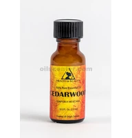 Cedarwood essential oil organic aromatherapy pure glass bottle 0.5 oz, 15 ml