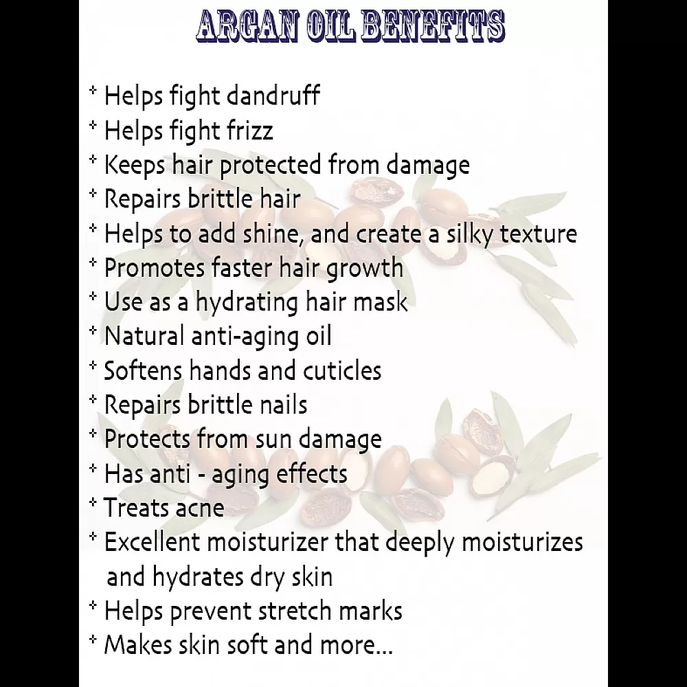H&B OILS CENTER 8oz Refined Organic Moroccan Argan Oil – 100% Pure Cold Pressed