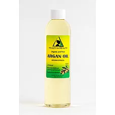 Aceite de argán refinado orgánico marroquí prensado en frío aceite para el cabello 100% puro 8 oz