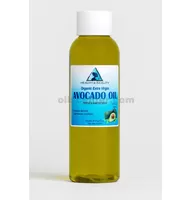 Aceite de aguacate virgen extra orgánico sin refinar prensado en frío crudo natural puro 2 oz