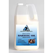 Aceite de babasú portador orgánico prensado en frío natural fresco premium 100% puro 7 lb