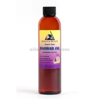 Huile de baobab non raffinée biologique extra vierge pressée à froid, fraîche et pure, 8 oz