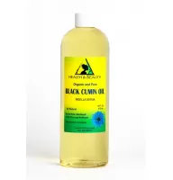 Aceite de semilla de comino negro refinado portador orgánico prensado en frío fresco 100% puro 16 oz