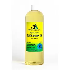 Black cumin seed oil refined organic carrier cold pressed fresh 100% pure 16 oz