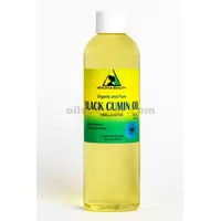 Aceite de semilla de comino negro refinado portador orgánico prensado en frío fresco 100% puro 4 oz