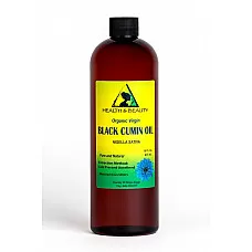 Black cumin seed oil unrefined organic virgin raw cold pressed fresh pure 16 oz