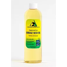 Aceite de semilla de borraja portador orgánico gla-20% prensado en frío premium 100% puro 24 oz
