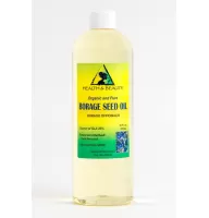 Aceite de semilla de borraja portador orgánico gla-20% prensado en frío premium 100% puro 48 oz