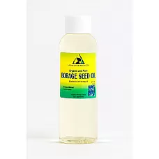 Aceite de semilla de borraja portador orgánico gla-20% prensado en frío premium 100% puro 2 oz