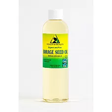 Aceite de semilla de borraja portador orgánico gla-20% prensado en frío premium 100% puro 4 oz