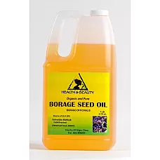 Aceite de semilla de borraja portador orgánico gla-20% prensado en frío premium 100% puro 7 lb