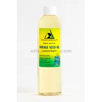 Huile de graines de bourrache support organique gla-20% premium pressé à froid 100% pur 8 oz