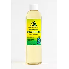 Aceite de semilla de borraja portador orgánico gla-20% prensado en frío premium 100% puro 8 oz