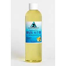 Aceite de nuez de Brasil portador orgánico prensado en frío premium premium fresco 100% puro 4 oz