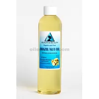 Aceite de nuez de Brasil portador orgánico prensado en frío premium premium 100% puro 8 oz