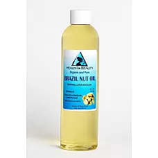 Aceite de nuez de Brasil portador orgánico prensado en frío premium premium 100% puro 8 oz