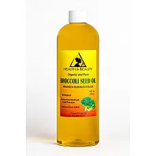 Broccoli seed oil organic cold pressed anti-aging premium fresh 100% pure 32 oz