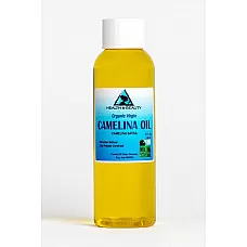 Aceite de camelina virgen orgánico sin refinar virgen prensado en frío crudo premium fresco puro 2 oz