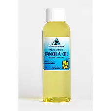 Aceite de semilla de canola orgánico refinado prensado en frío premium fresh prime 100% puro 2 oz