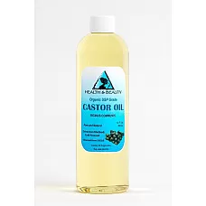 Aceite de ricino orgánico grado usp libre de hexano prensado en frío premium fresco puro 24 oz