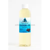 Aceite de ricino orgánico grado usp sin hexano prensado en frío premium fresco puro 4 oz