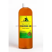 Aceite de ricino pavo rojo orgánico prensado en frío sin hexano puro 48 oz