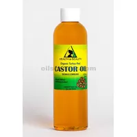 Aceite de ricino pavo rojo orgánico prensado en frío sin hexano puro 4 oz