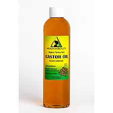 Aceite de ricino pavo rojo orgánico prensado en frío sin hexano puro 8 oz