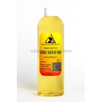 Aceite de semilla de chía portador virgen orgánico sin refinar prensado en frío natural fresco 100% puro 24 oz