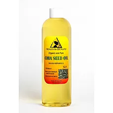 Chia seed oil unrefined organic virgin carrier cold pressed natural fresh 100% pure 24 oz