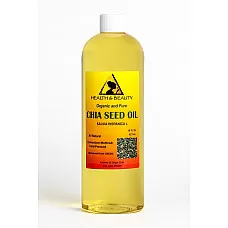 Chia seed oil unrefined organic virgin carrier cold pressed natural fresh 100% pure 48 oz