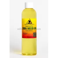 Aceite de semilla de chía portador virgen orgánico sin refinar prensado en frío natural fresco 100% puro 4 oz