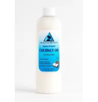 Aceite de coco Portador orgánico de 92 grados refinado en frío 100% puro 12 oz