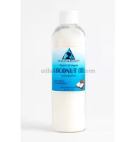 Aceite de coco Portador orgánico de 92 grados refinado en frío 100% puro 4 oz