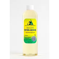 Cotton seed oil organic carrier cold pressed winterized natural pure 12 oz