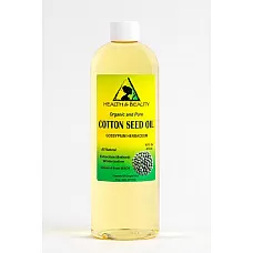 Cotton seed oil organic carrier cold pressed winterized natural pure 16 oz