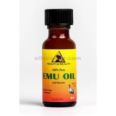 Aceite de emú australiano orgánico triple refinado 100% puro 0.5 oz en botella de vidrio