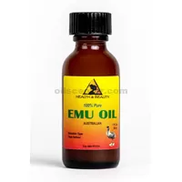Aceite de emú australiano orgánico triple refinado 100% puro 1 oz en botella de vidrio