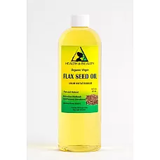 Aceite de semilla de linaza portador orgánico virgen prensado en frío puro 16 oz