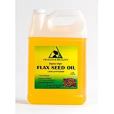 Aceite de semilla de linaza portador orgánico virgen prensado en frío puro 7 lb