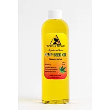 Hemp seed oil refined organic carrier cold pressed raw 100% pure 12 oz