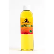 Hemp seed oil refined organic carrier cold pressed raw 100% pure 4 oz