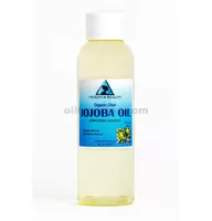 Jojoba oil clear organic carrier cold pressed refined 100% pure 2 oz