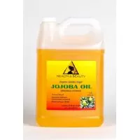 Aceite de jojoba, portador orgánico dorado, sin refinar, prensado en frío, virgen puro, puro, 7 lb
