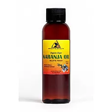 Karanja / pongamia aceite virgen sin refinar orgánico prensado en frío puro puro 2 oz