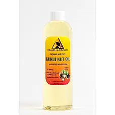 Kukui aceite de nuez portador orgánico prensado en frío natural 100% puro 12 oz