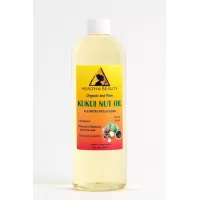 Aceite de nuez de Kukui portador orgánico prensado en frío natural 100% puro 64 oz