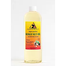 Kukui aceite de nuez portador orgánico prensado en frío natural 100% puro 16 oz